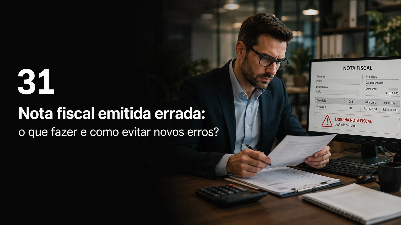 Nota fiscal emitida errada: o que fazer e como evitar novos erros?
